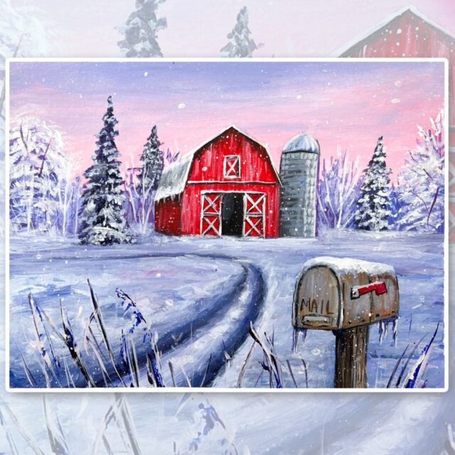 Free Tutorial | Winter Barn
