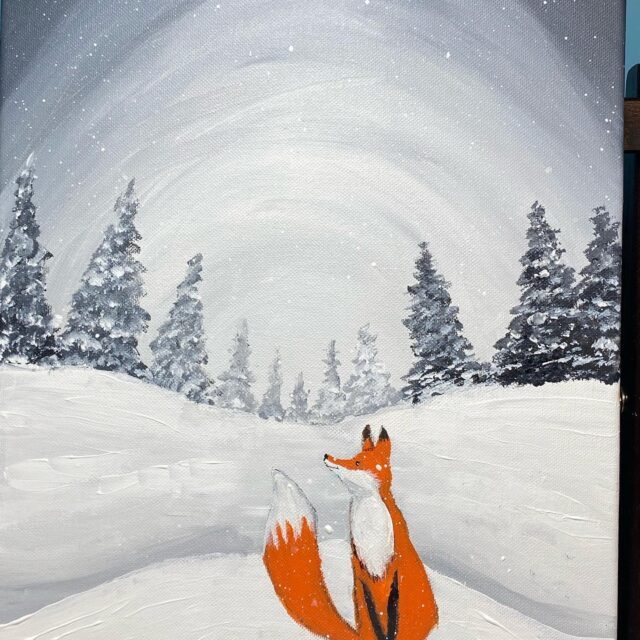 Winter Fox Paint-a-Long