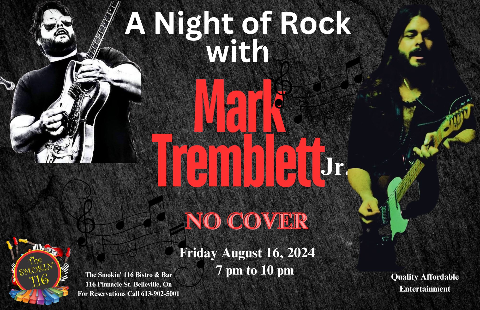 A Night of ROCK with Mark Tremblett Jr., August 16, 2024 What's On Quinte