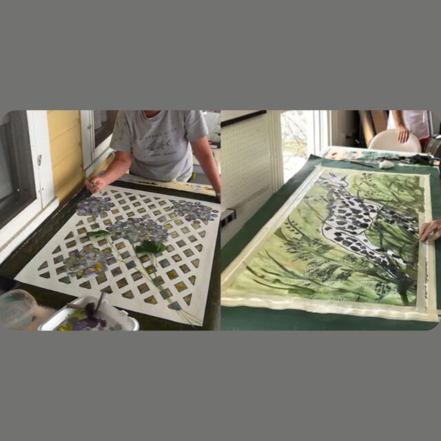 Painted floor cloths with Margot Miller