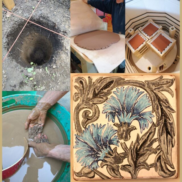 Using Local Clay to Make Art Tiles